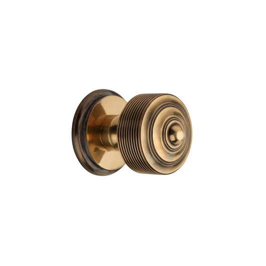 Carter Mortice/Rim Door Knob Aged Brass