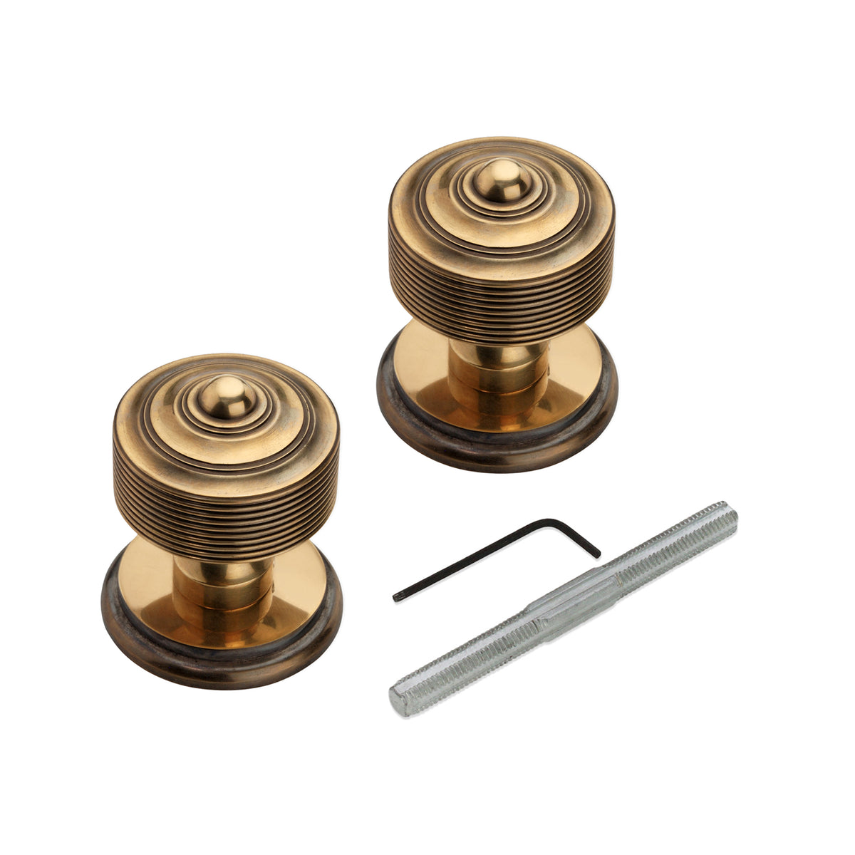 Carter Mortice Door Knob Aged Brass