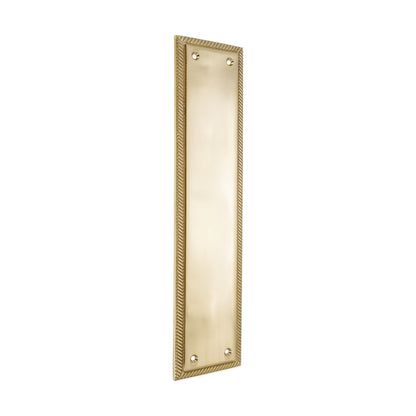 Georgian Finger Plate 300mm Polished Brass