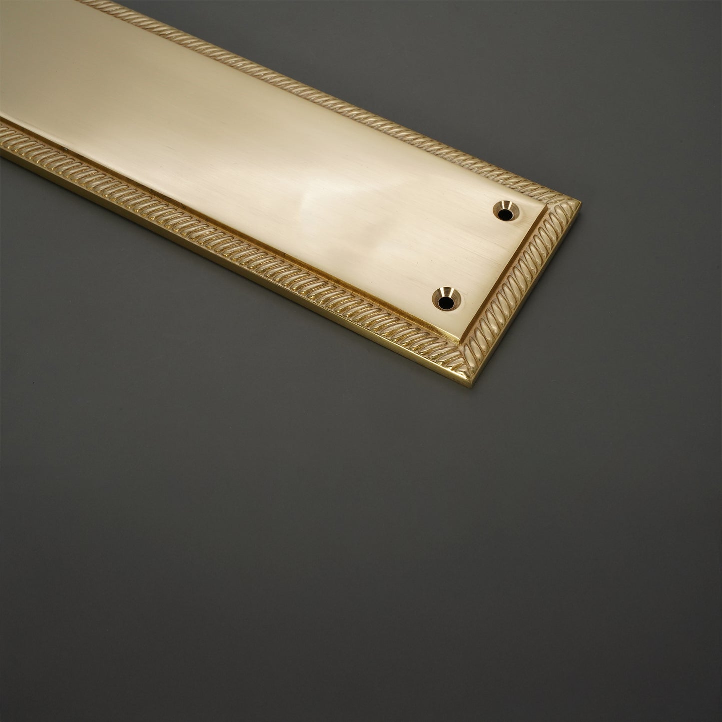 Georgian Finger Plate 300mm Polished Brass