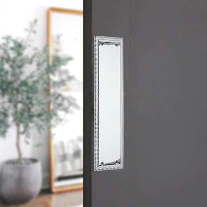 Georgian Finger Plate 300mm Polished Chrome