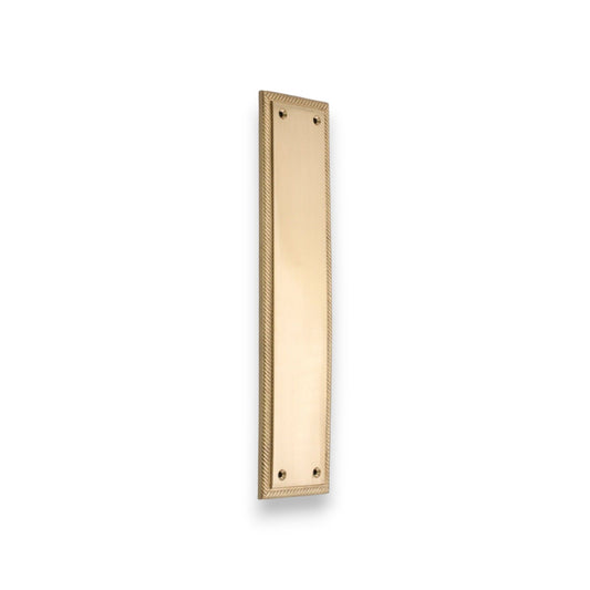 Georgian Finger Plate 300mm  Satin Brass