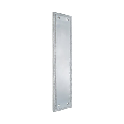 Georgian Finger Plate 300mm Satin Chrome