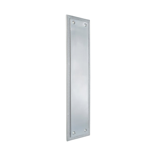 Georgian Finger Plate 300mm Satin Chrome