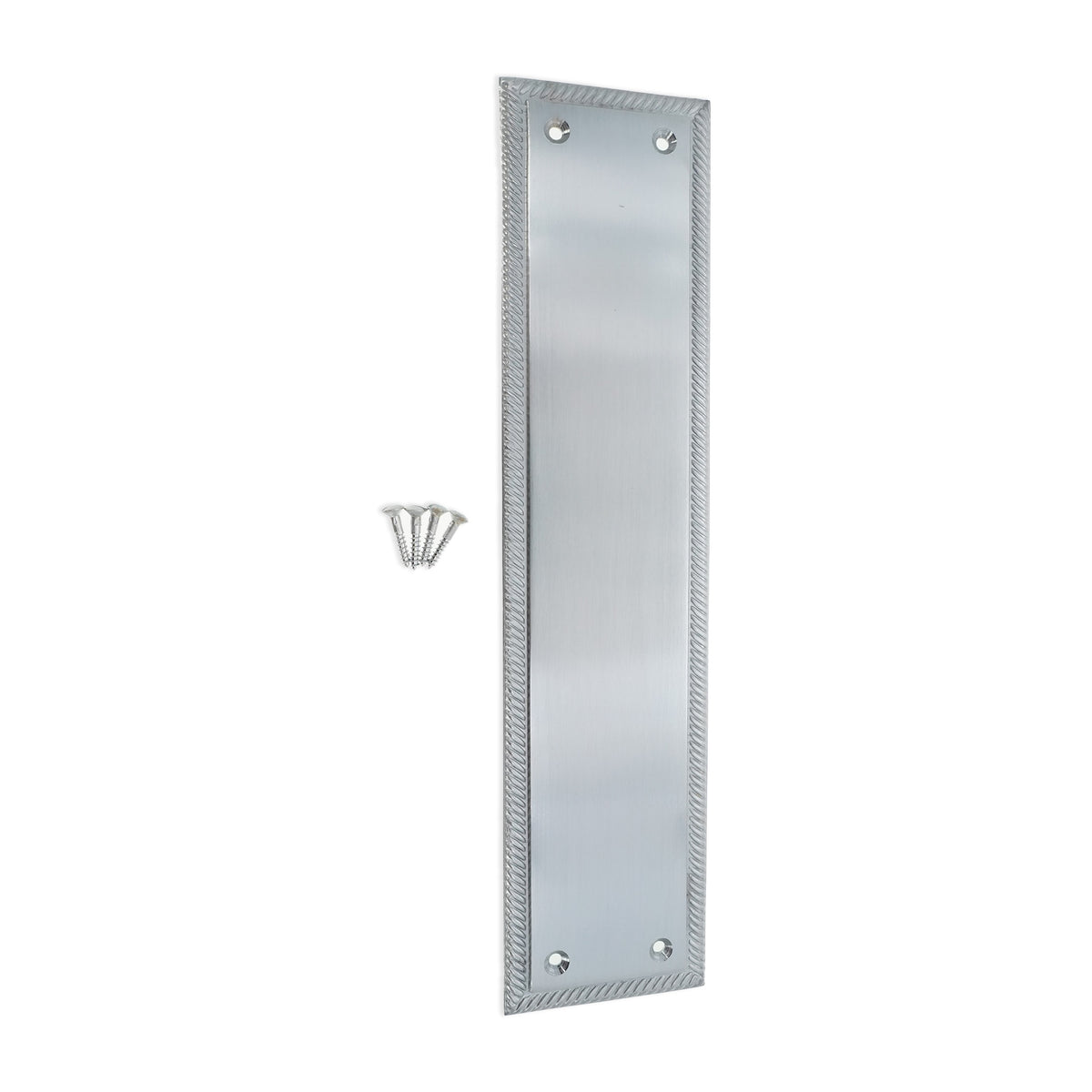 Georgian Finger Plate 300mm Satin Chrome