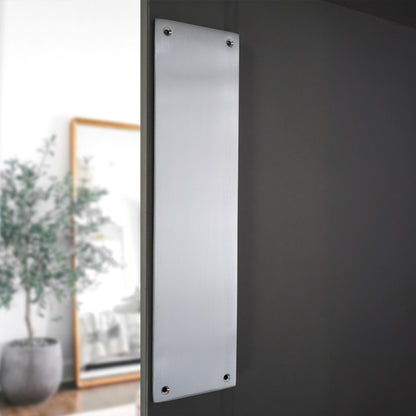 Victorian Finger Plate 300mm Satin Chrome
