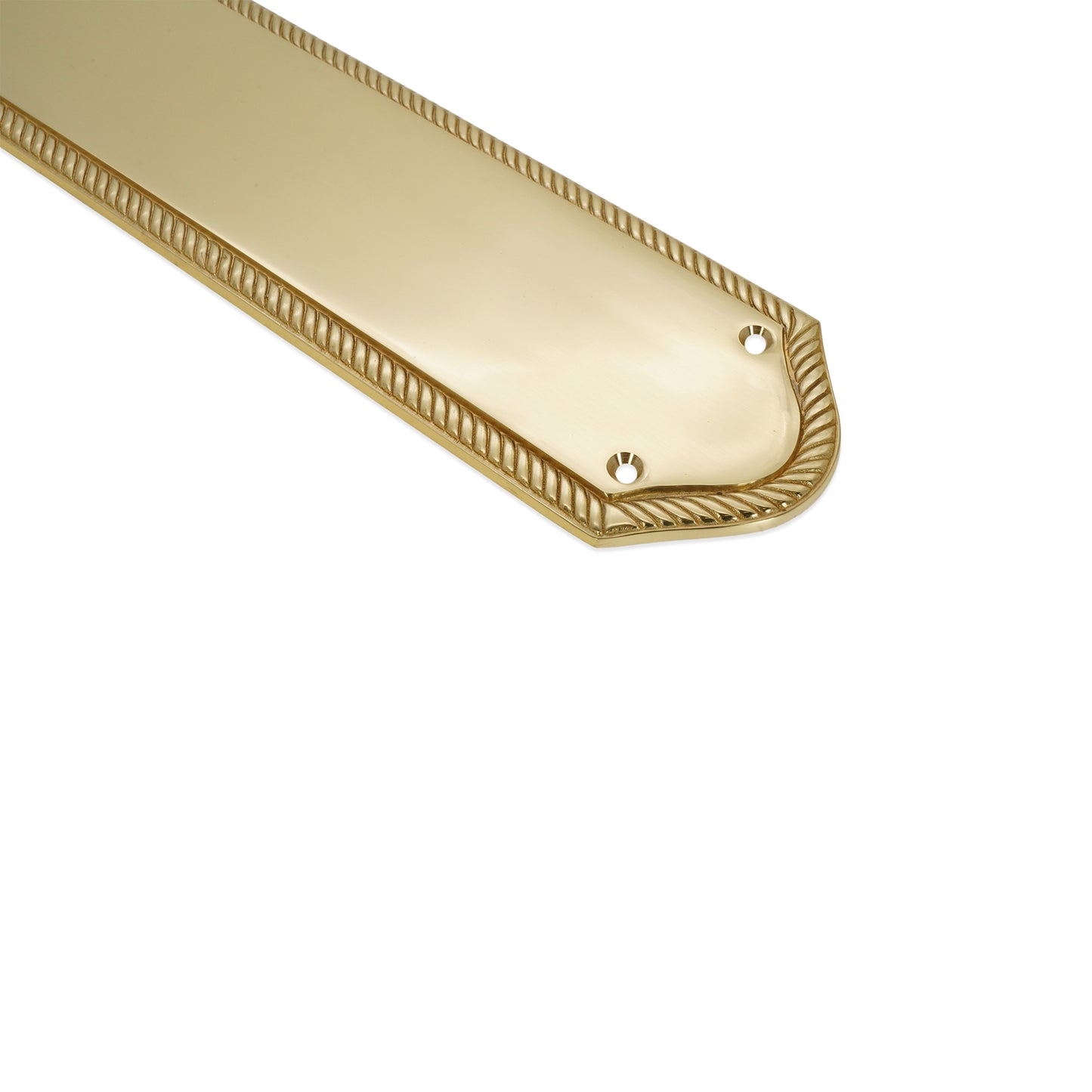 Georgian Half Round  Finger Plate 300mm Polished Brass