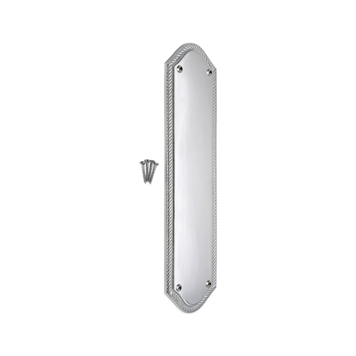 Georgian Half Round Finger Plate 300mm Polished Chrome