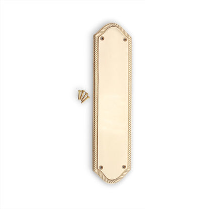 Georgian Half Round  Finger Plate 300mm Satin Brass