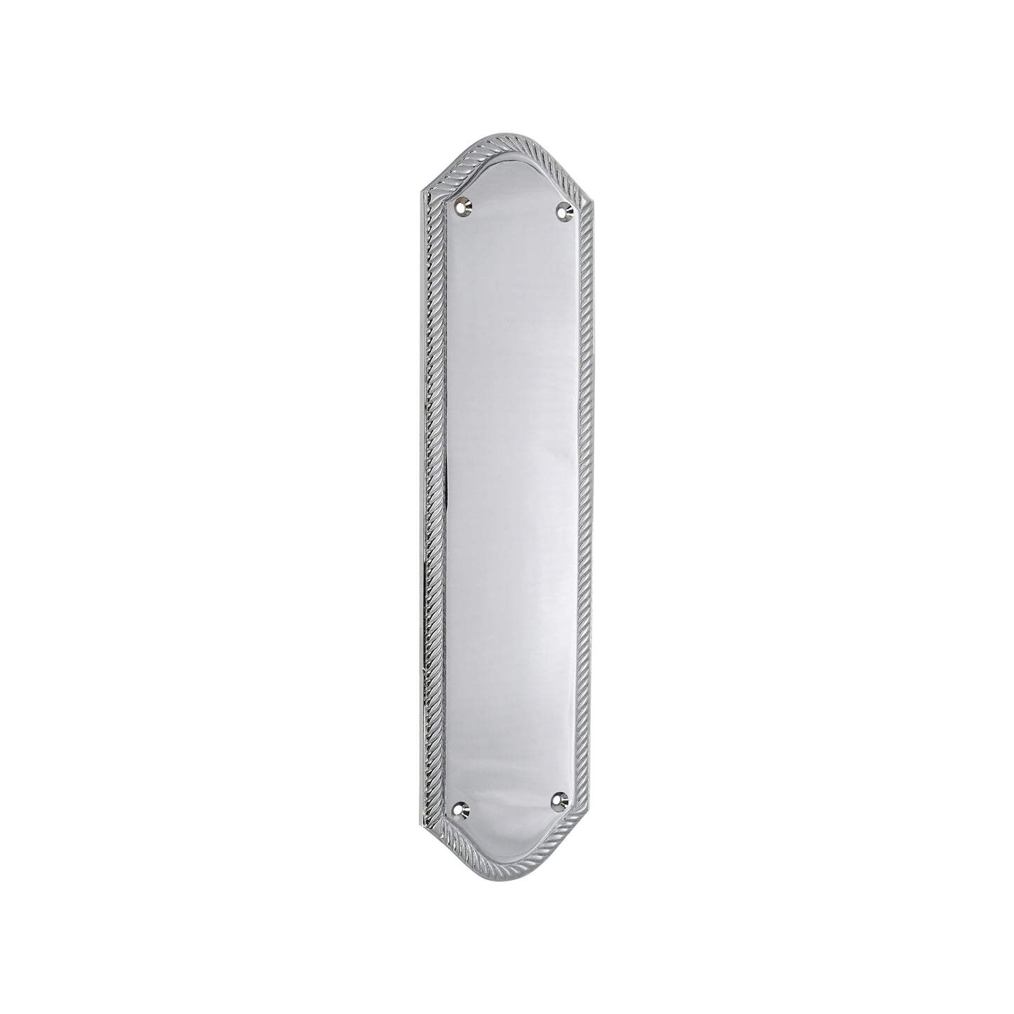 Georgian Half Round  Finger Plate 300mm Satin Chrome