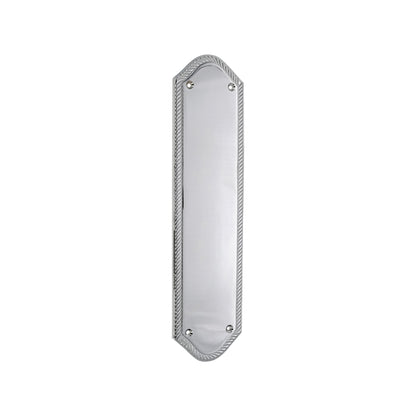 Georgian Half Round  Finger Plate 300mm Satin Chrome