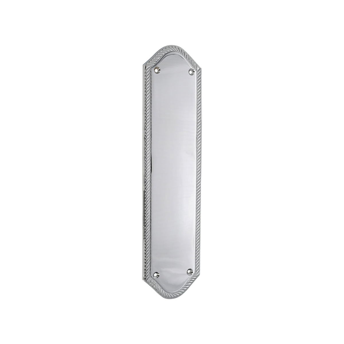 Georgian Half Round  Finger Plate 300mm Satin Chrome