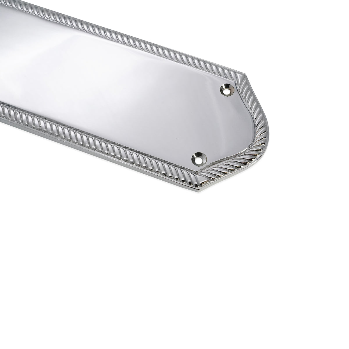 Georgian Half Round  Finger Plate 300mm Satin Chrome