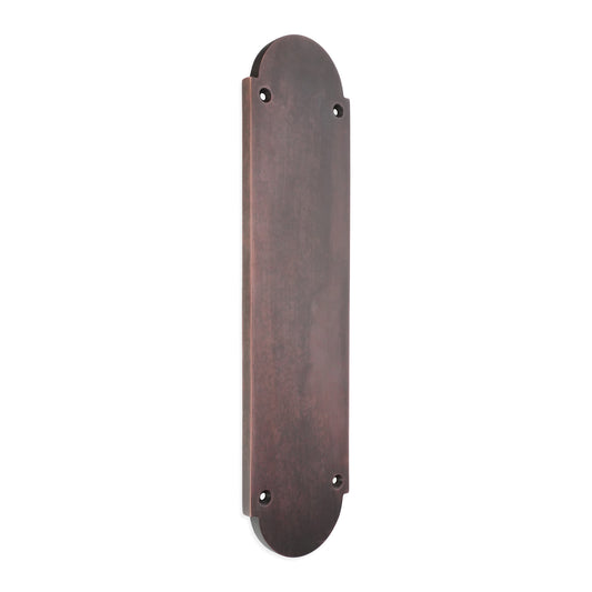 Victorian Half Round Finger Plate 300mm Aged  Bronze