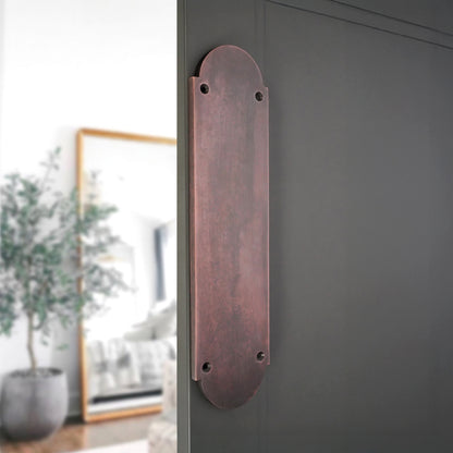 Victorian Half Round Finger Plate 300mm Aged  Bronze