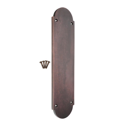 Victorian Half Round Finger Plate 300mm Aged  Bronze