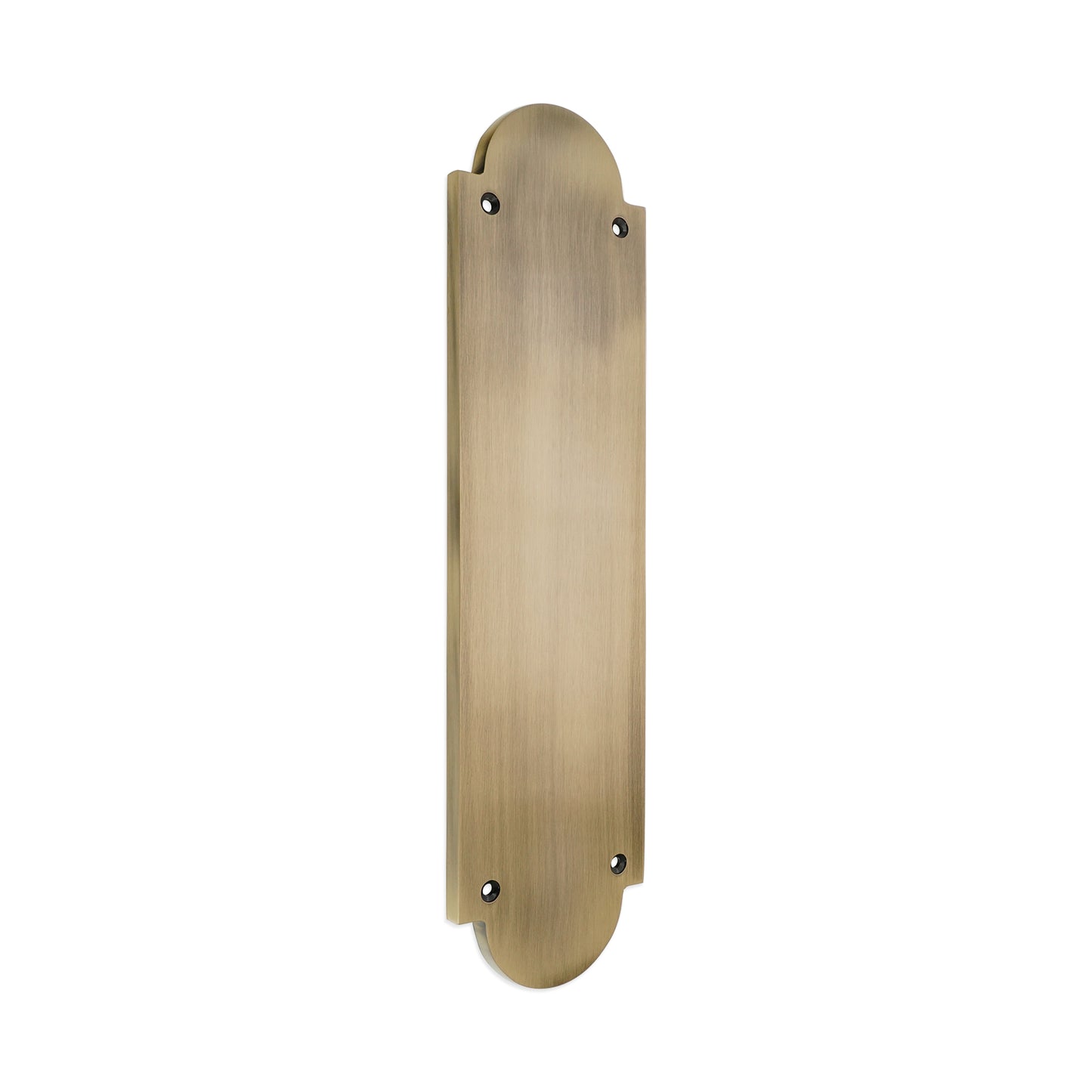 Victorian Half Round Finger Plate 300mm Antique Brass