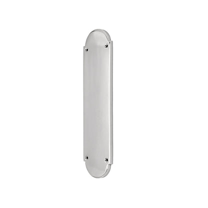 Victorian Half Round Finger Plate 300mm Satin Chrome