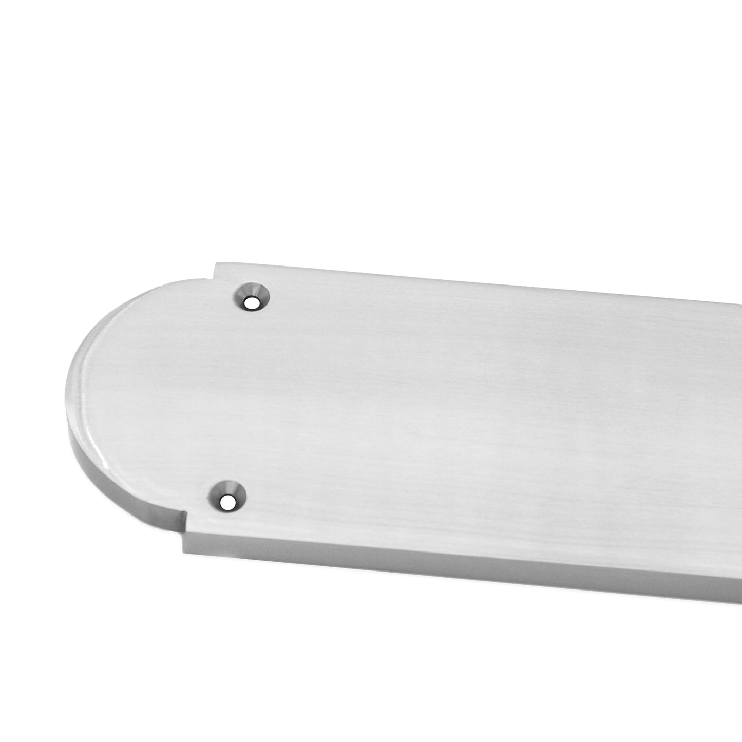 Victorian Half Round Finger Plate 300mm Satin Chrome