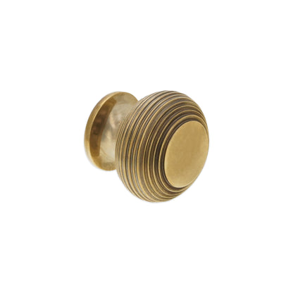 Beehive Large 40mm Cupboard Knob Aged Brass