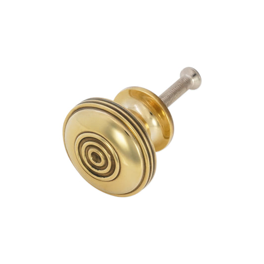 Bloxwich Large 40mm Cupboard Knob Aged Brass