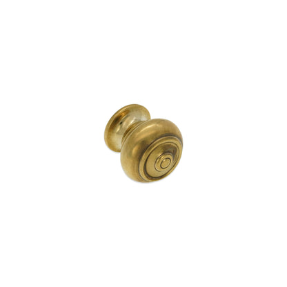 Bloxwich Small 30mm Cupboard Knob Aged Brass