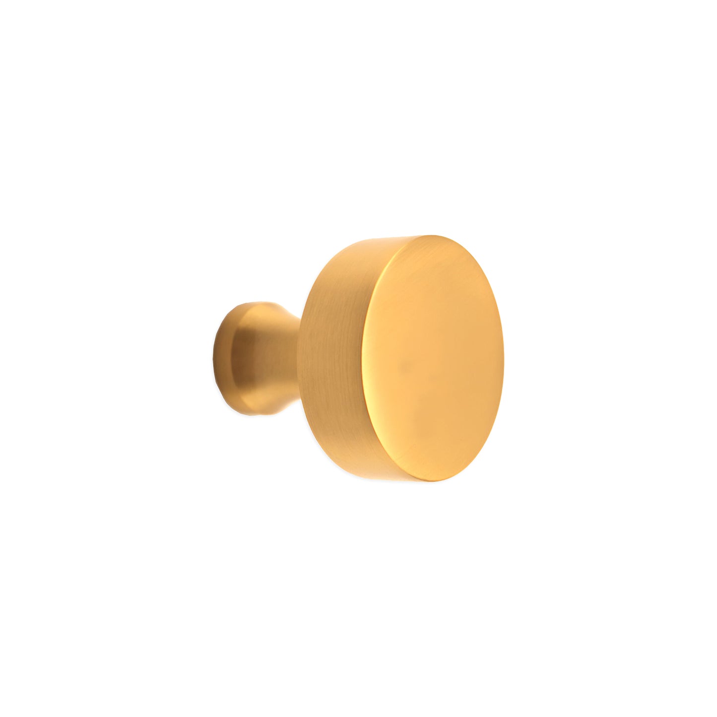 Round Cupboard Knob Satin Brass