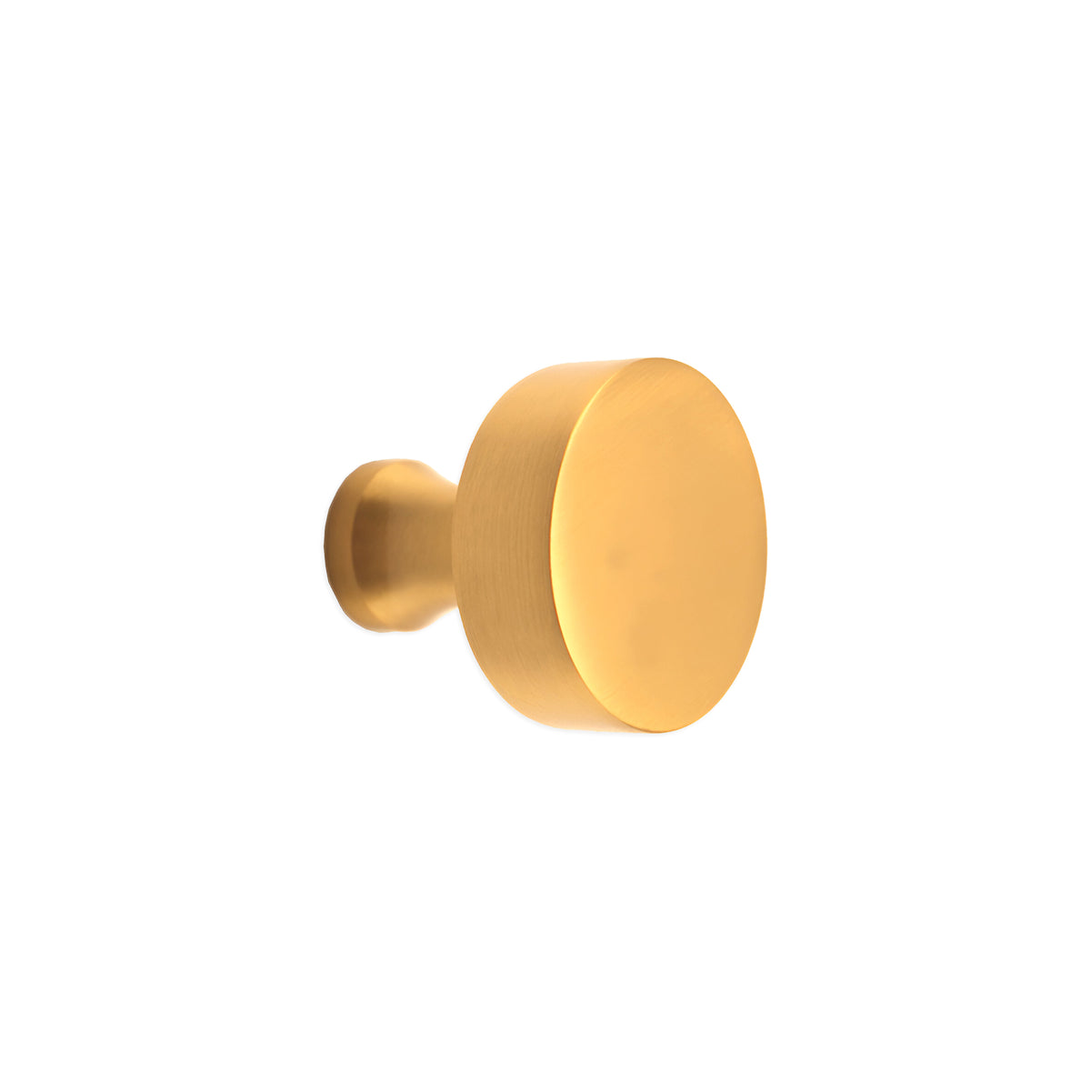Round Cupboard Knob Satin Brass