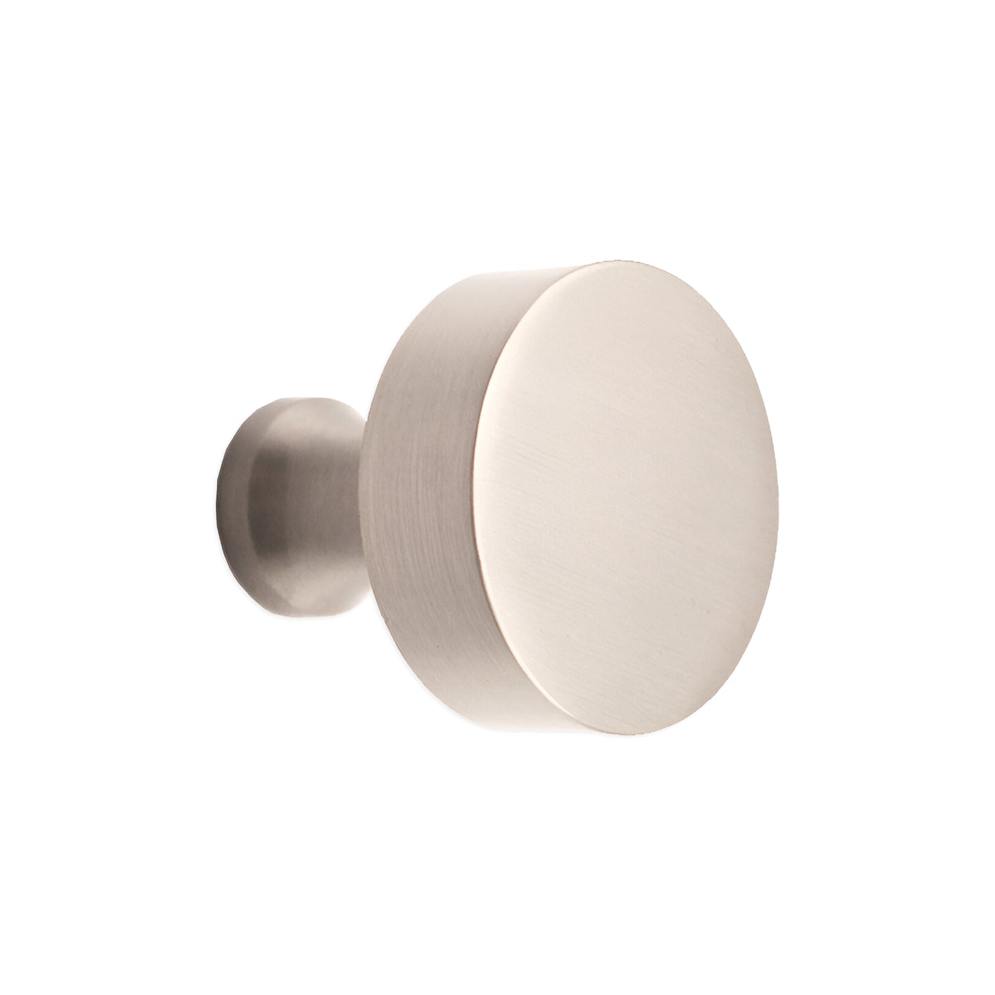 Round Cupboard Knob Satin Silver
