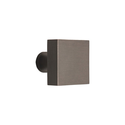 Square Cupboard Knob Gunmetal Grey
