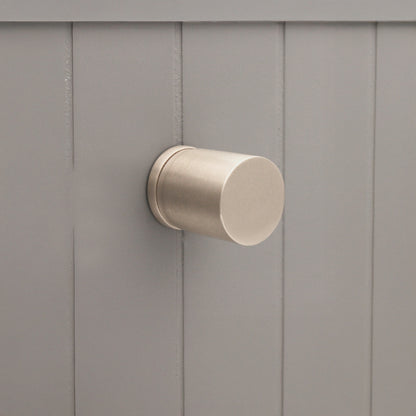 Cylinder Cupboard Pull Satin Silver