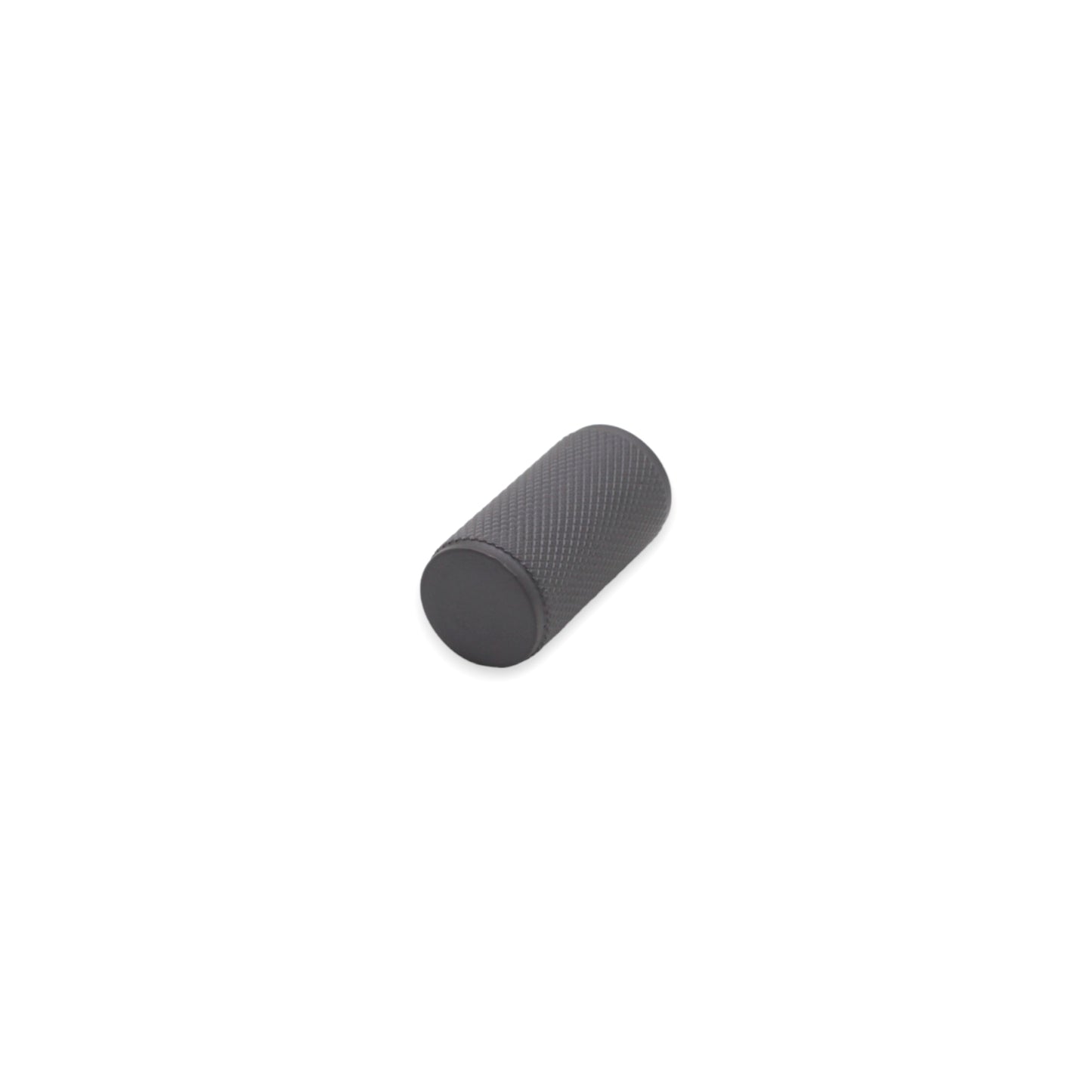 Knurled Cylinder Cupboard Pull Gunmetal Grey