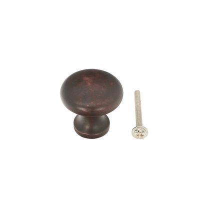 Mushroom 25mm Cupboard Knob Aged Bronze
