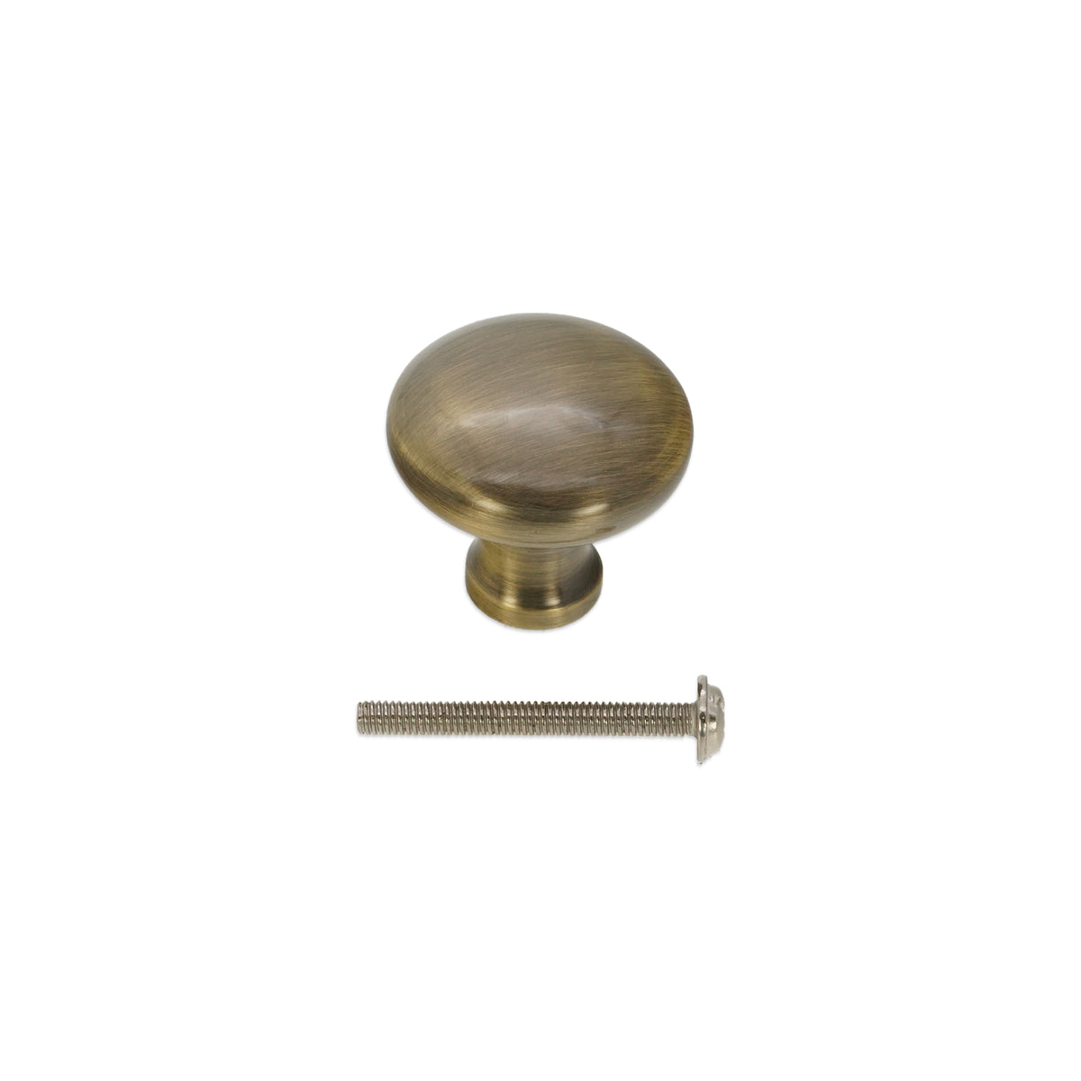 Mushroom 32mm Cupboard Knob Antique Brass