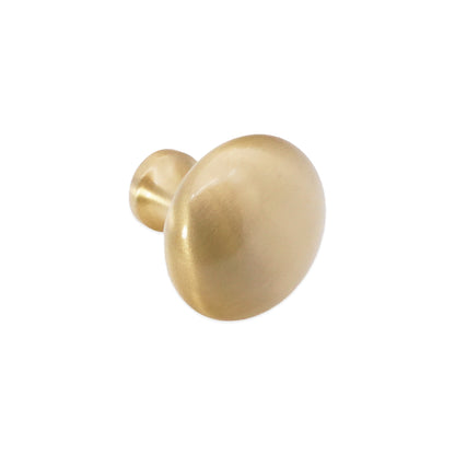 Mushroom 32mm Cupboard Knob Satin Brass