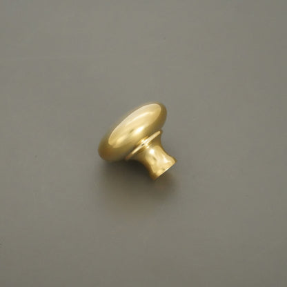 Mushroom 38mm Cupboard Knob Polilshed Brass Unlacquered