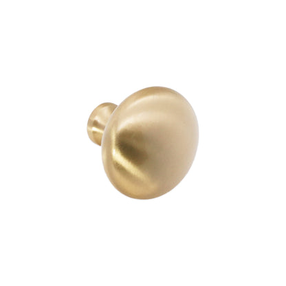 Mushroom 38mm Cupboard Knob Satin Brass