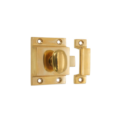 Cupboard Catch Polished Brass Unlacquered