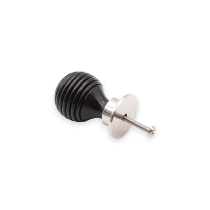 Ebonised Preston Small Cupboard Knob Polished Nickel