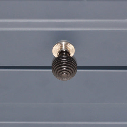 Ebonised Preston Small Cupboard Knob Polished Nickel