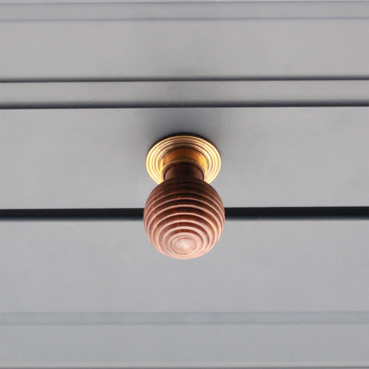 Rosewood Preston Large Cupboard Knob Aged Brass