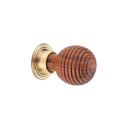 Rosewood Preston Small Cupboard Knob Aged Brass