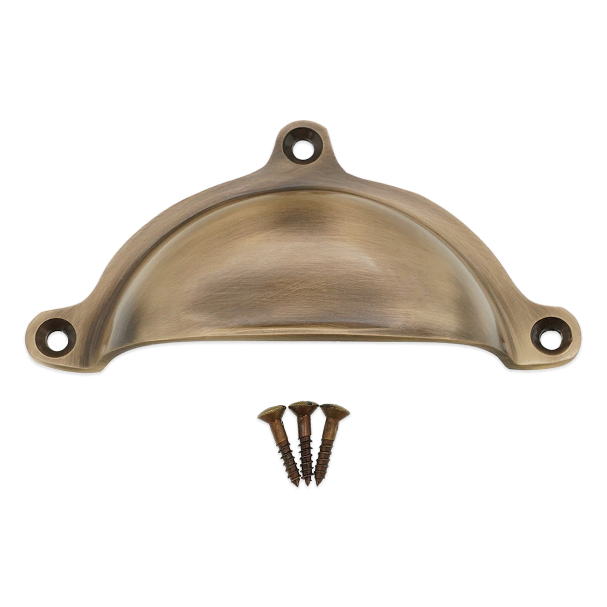 Cottage Cup Pull Antique Brass
