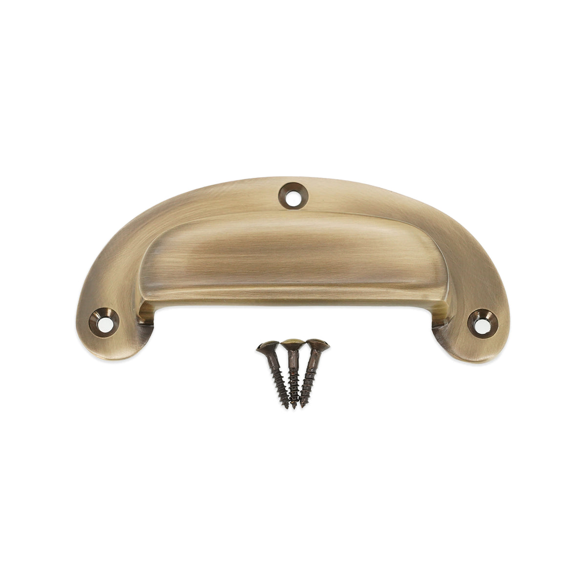 Traditional Cup Pull Antique Brass
