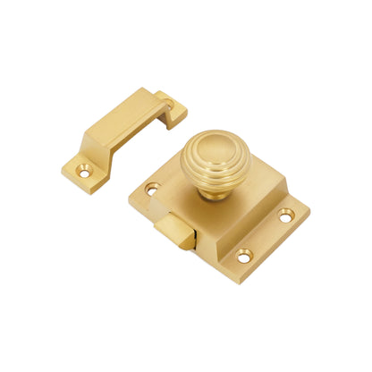 Beehive Cupboard Catch Satin Brass