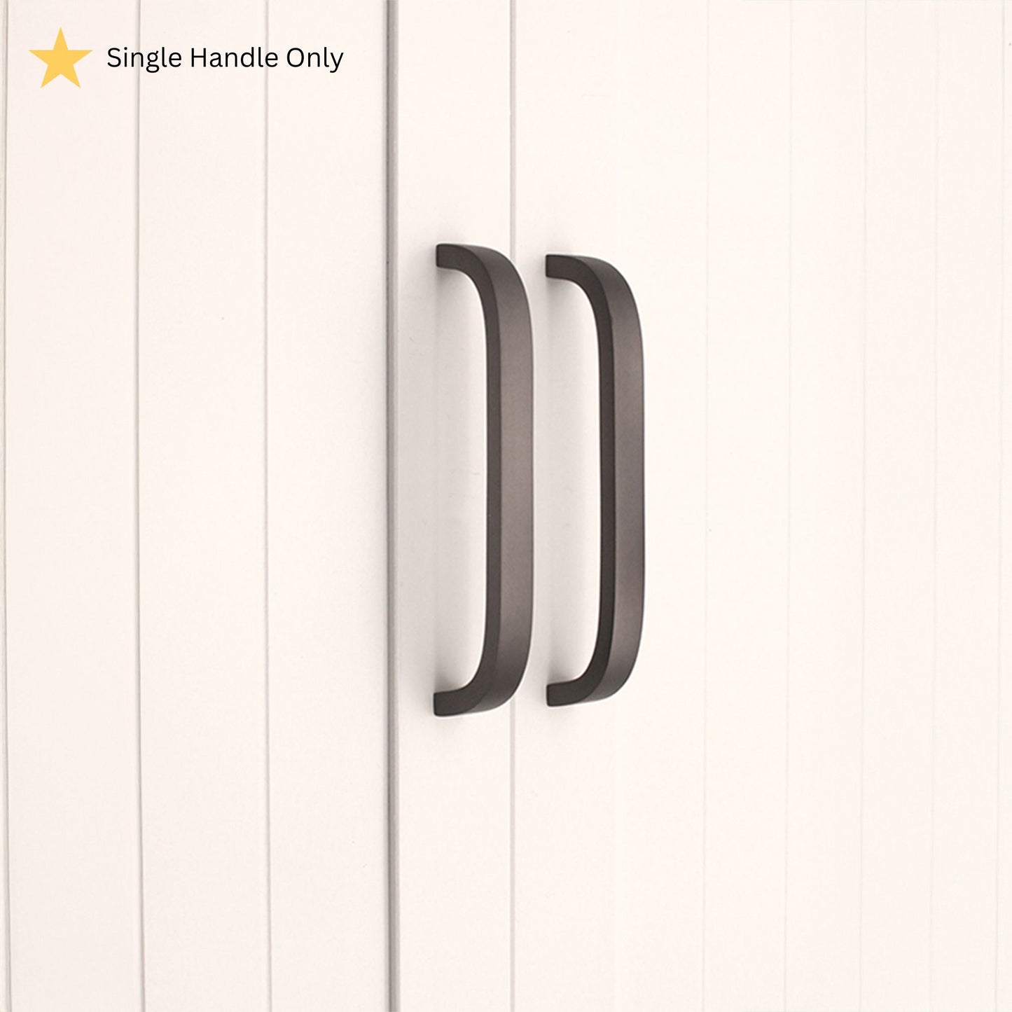 Curve Bar Cabinet Handle Gunmetal Grey Small