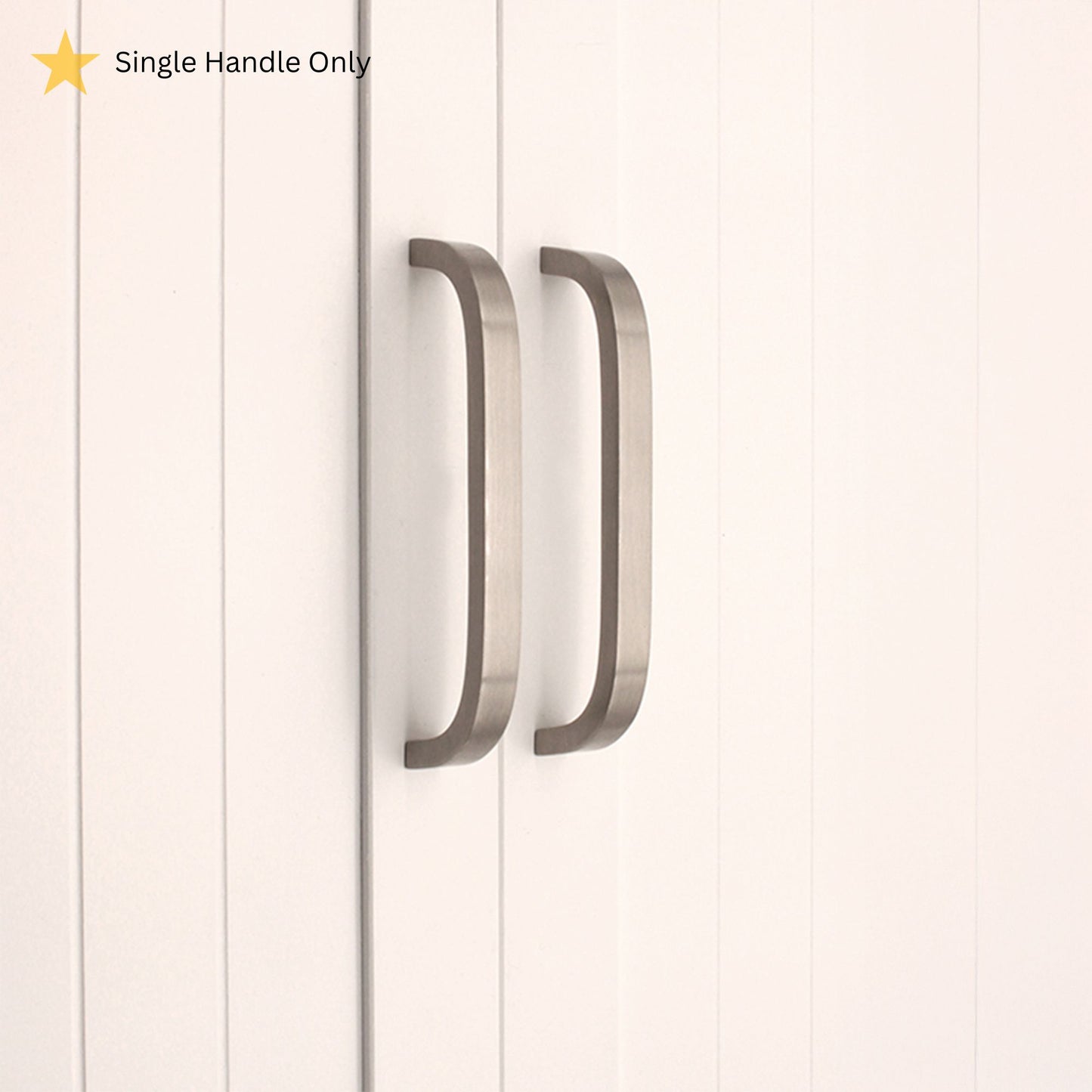 Curve Bar Cabinet Handle Satin Silver Small
