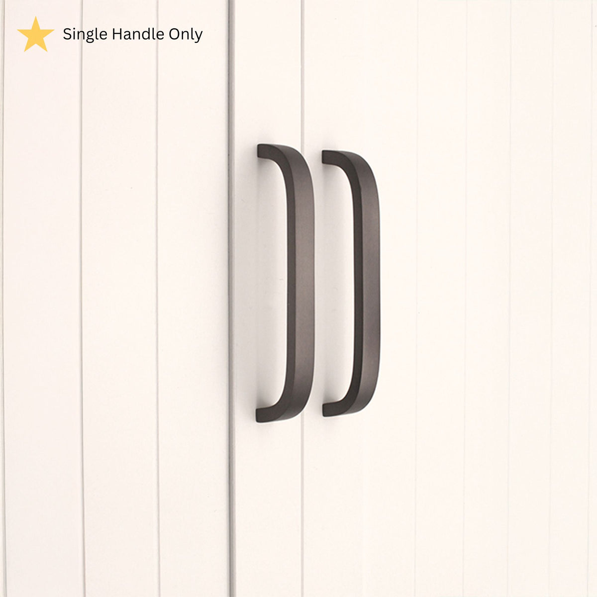 Curve Bar Cabinet Handle Gunmetal Grey Large