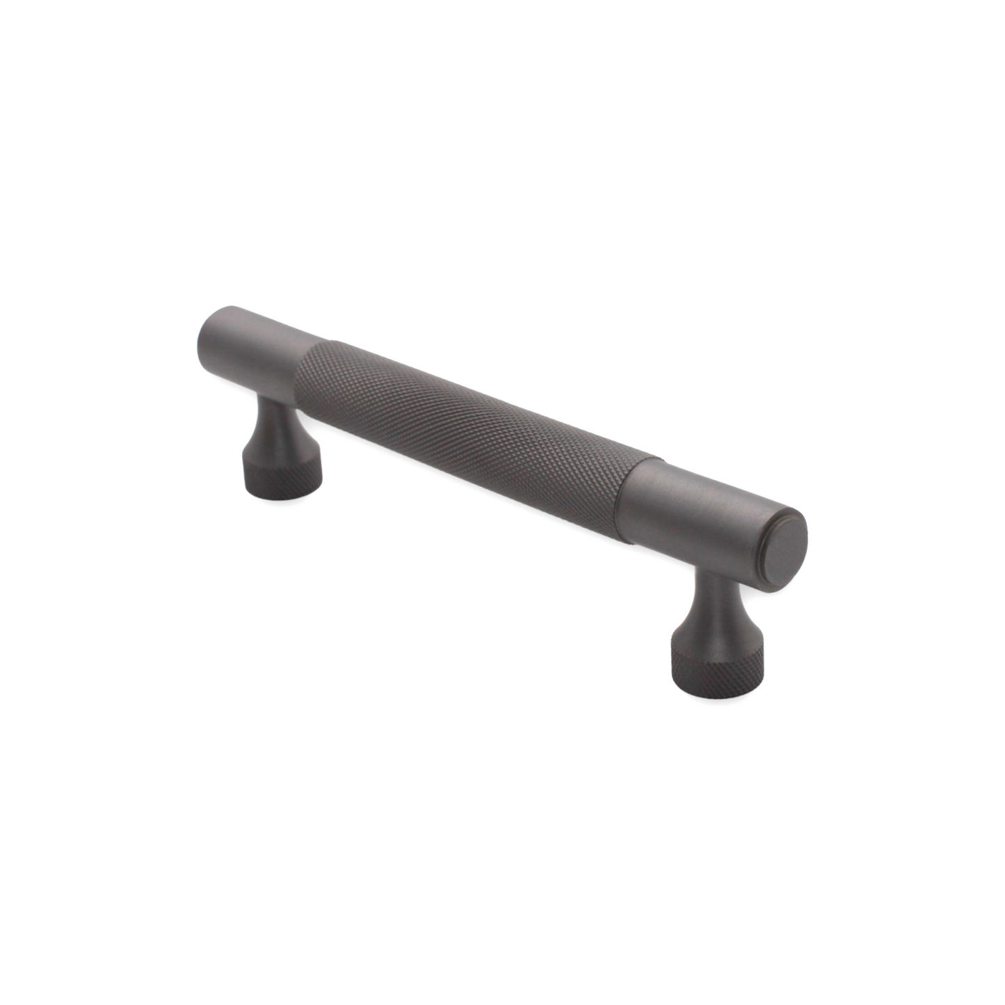 Knurled Bar Handles Medium Gunmetal Grey