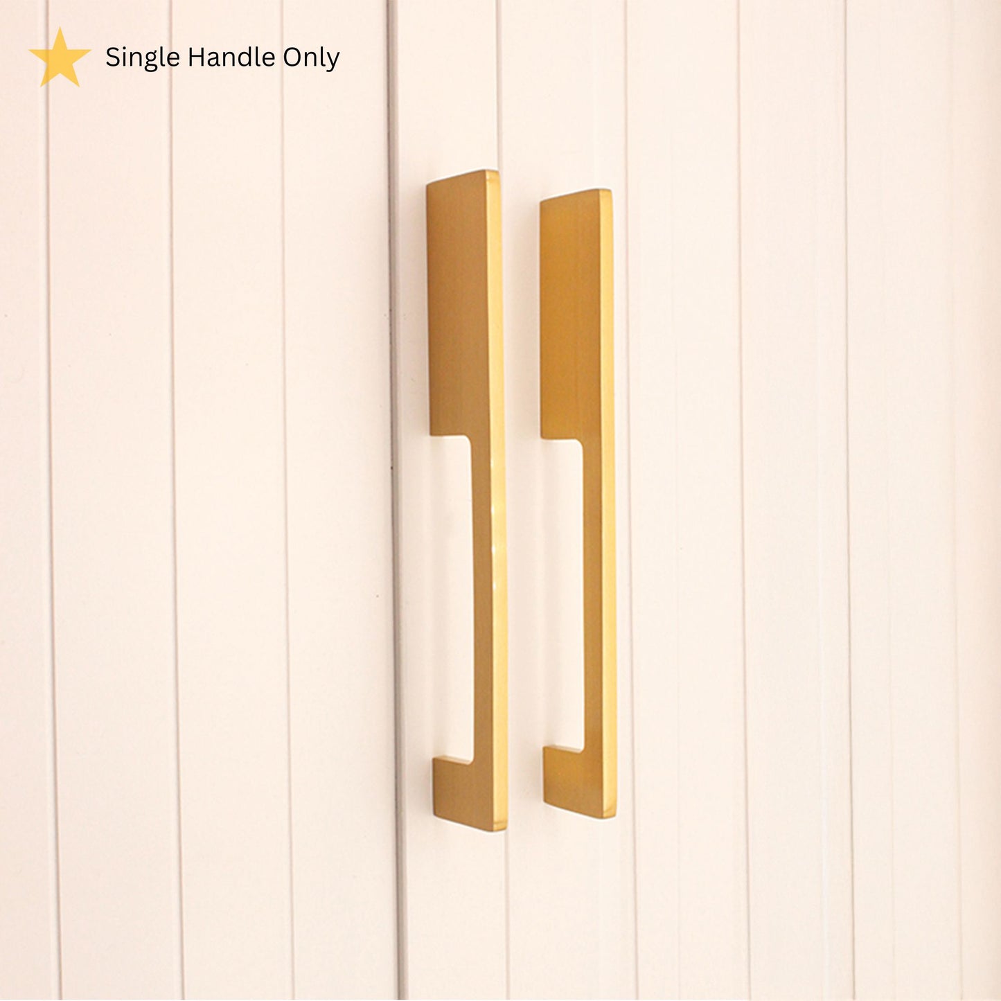 Sleek Bar Handles Satin Brass Medium